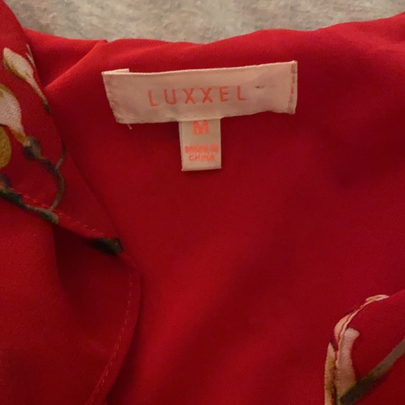 Red Luxxel Floral Off-Shoulder Summer Dress - Picture 3 of 5